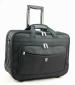 1680D polyester Laptop Trolley Bag with trolley systemand double handlys