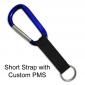 Sublimated Webbing strap with Carabiner Hook and Split-Ring