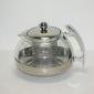 stainless steel & glass teapot