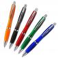 Curvaceous Click Pen in Colored Plastic Barrel with Metal Parts