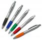 Curvaceous Click Pen in Plastic Barrel with Metal Parts